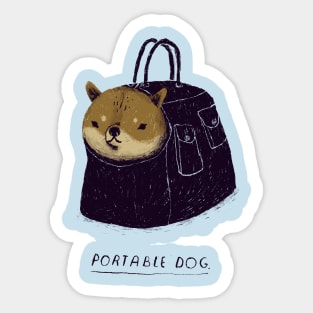 portable dog Sticker